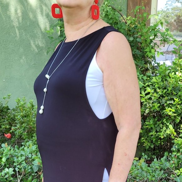 Chico's, Black over white one-piece, Size 2.0 - Picture 1 of 4